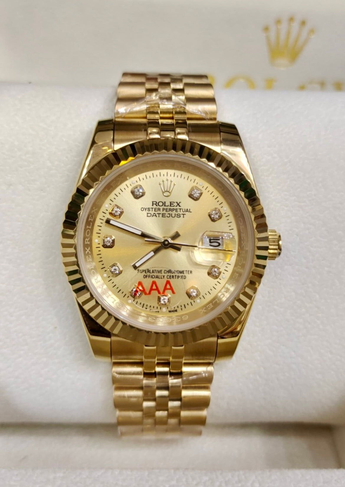 Rolex Watch | Golden Strap | Golden Dial