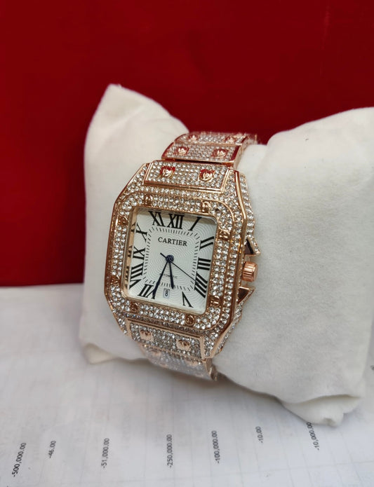 Cartier Stone Watch | Rose Gold | White Dial