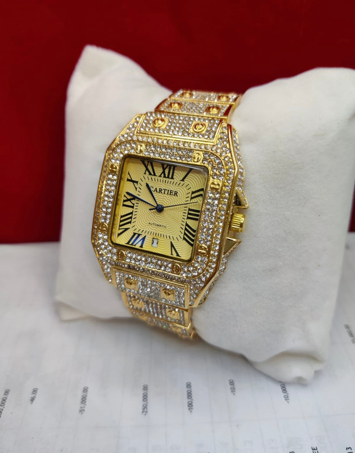 Cartier Stone Watch | Golden | Gold Dial