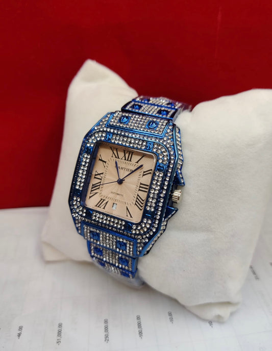 Cartier Stone Watch | Blue With Beige Dial